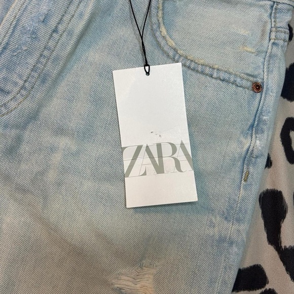 NWT Zara Boyfriend Bermuda Cutoff Shorts – Size 4 | Light Wash, High Rise - Picture 5 of 11